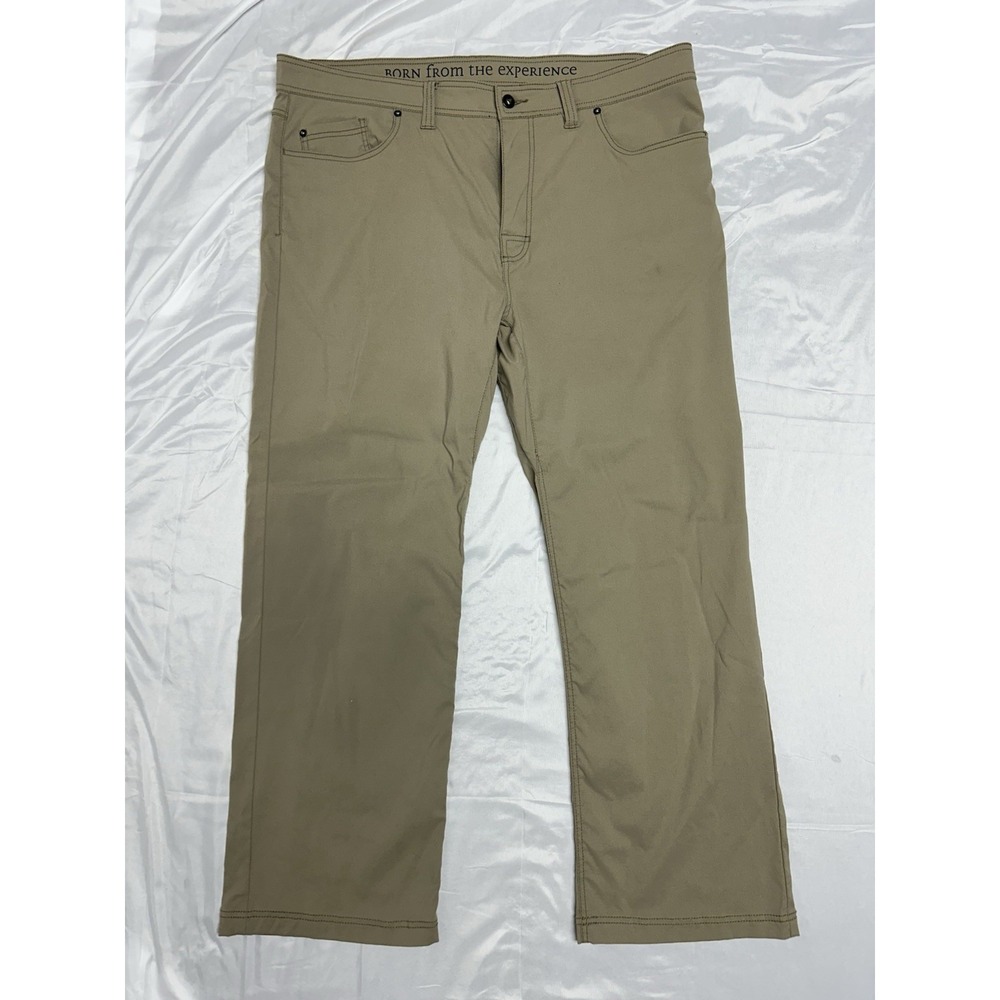 Prana Breathe Slim Fit Casual Hiking Pants Outdoor Stretch Tan Beige Mens 40x30